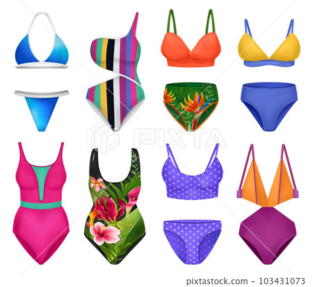 Colorful Female Swimsuits Set 103431073