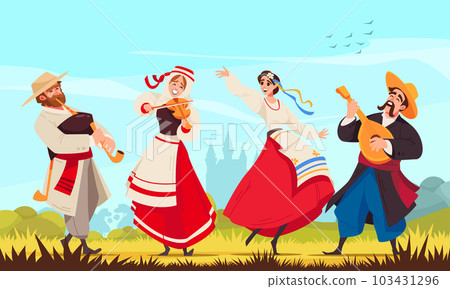 Colored Folklore Music Composition Colored Folklore Music Composition 103431296