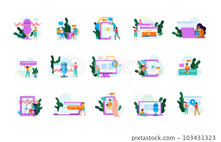 Flat Podcast Set 103431323