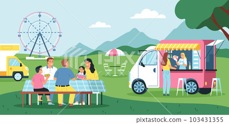 Street Food Outdoors Composition Street Food Outdoors Composition 103431355