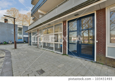 the outside of a building that looks like it's been taken out for some time, and is still in use the outside of a building that looks like it's been taken out for some time, and is still in use 103431493