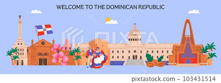 Dominican Republic Horizontal Banner 103431514