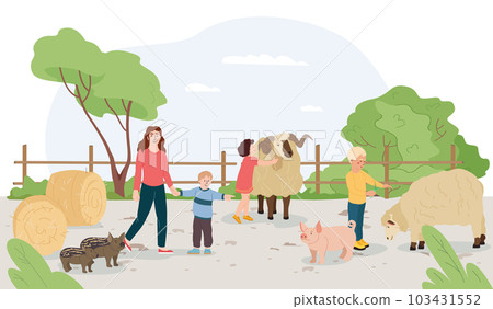 Contact Farm Flat Illustration 103431552
