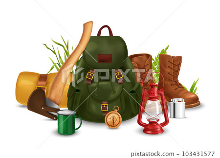 Vintage Camping Adventure Composition 103431577