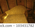 Thailand Bangkok Wat Pho's back of the statue of Nirvana Thailand Bangkok Wat Pho's back of the statue of Nirvana 103431782