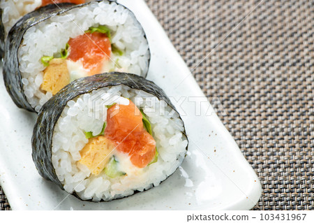 Salmon salad roll. Salmon salad roll. 103431967