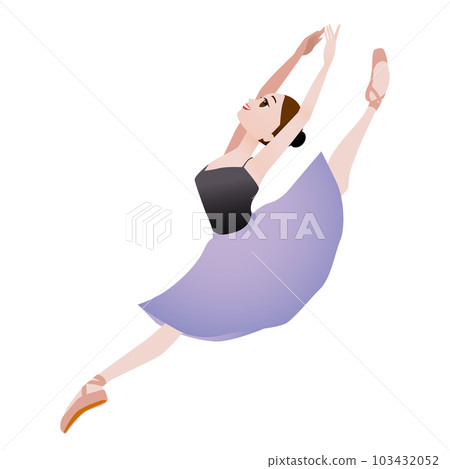 舞者的插圖_芭蕾舞女演員在芭蕾舞劇《堂吉訶德》中練習基特里的形象 舞者的插圖_芭蕾舞女演員在芭蕾舞劇《堂吉訶德》中練習基特里的形象 103432052