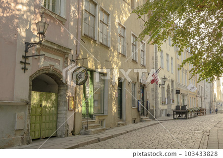 Back alley in Tallinn, Estonia 103433828