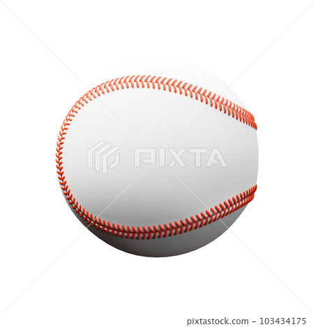 baseball ball. transparent background. 3DCG. straight. 103434175