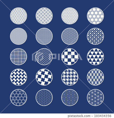 Japanese pattern sticker icon (circle) 103434356