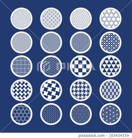 日本模式貼紙圖標（圓圈） 103434359