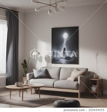 Living room created with image generation AI 1 Living room created with image generation AI 1 103434555