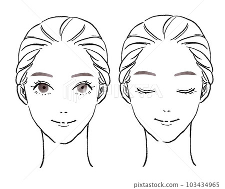 Front face illustration of a woman 103434965
