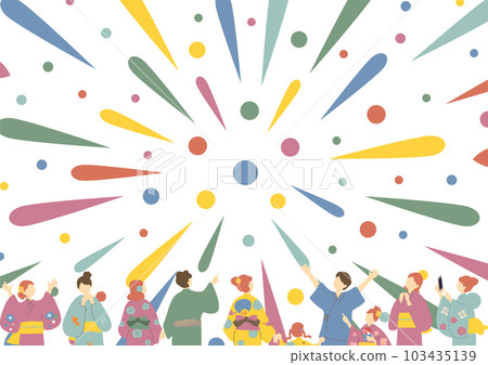 欣賞煙花表演的人 103435139