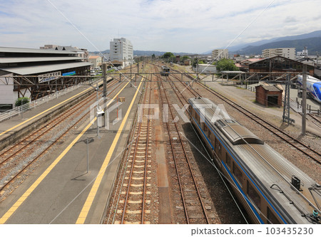 Looking up from the overpass at JR Iyo-Saijo Station (on the left and right are the north and south buildings of the Shikoku Railway Cultural Museum) Looking up from the overpass at JR Iyo-Saijo Station (on the left and right are the north and south buildings of the Shikoku Railway Cultural Museum) 103435230