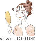A woman with a complex on her face 103435345