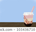 strawberry tapioca on desk 103436710