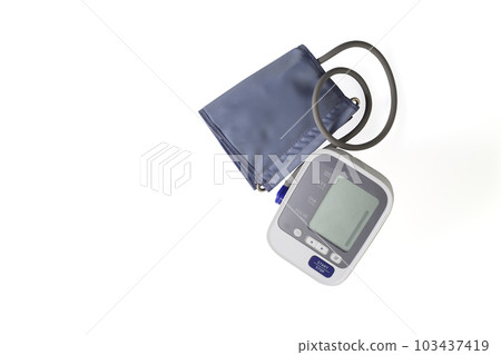 Blood pressure monitor with automatic system white background 103437419