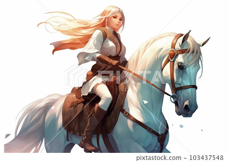 騎白馬的無畏美女:AI工作 騎白馬的無畏美女:AI工作 103437548