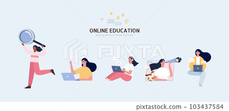 Online education element set 103437584
