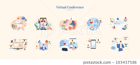 Virtual conference element set Virtual conference element set 103437586