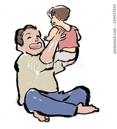 爸爸和孩子一起玩 103437833