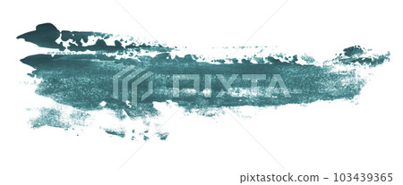 Green paintbrush isolated on white background. Deep lake color. Green paintbrush isolated on white background. Deep lake color. 103439365