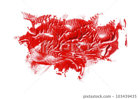 Red brush isolated on white background. Watercolor Red brush isolated on white background. Watercolor 103439435