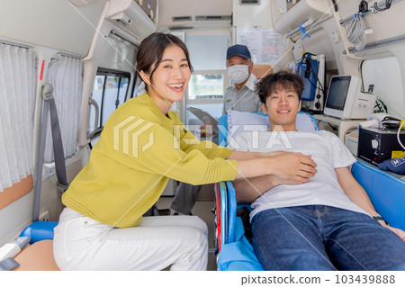 Young man saved by paramedics 103439888