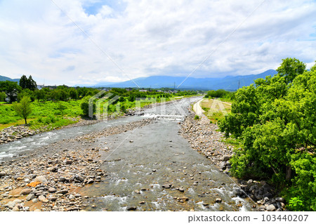 Haneuma Bridge / Looking upstream from the Yashiro River (Myoko City, Niigata Prefecture) [May 2023] 103440207