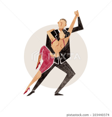 探戈舞者水彩插圖 103440374