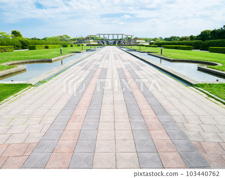 A long cobblestone road A long cobblestone road 103440762