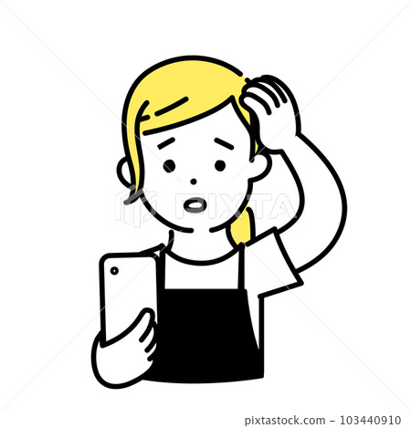 可愛人物插畫系列_女店員_糊塗 103440910