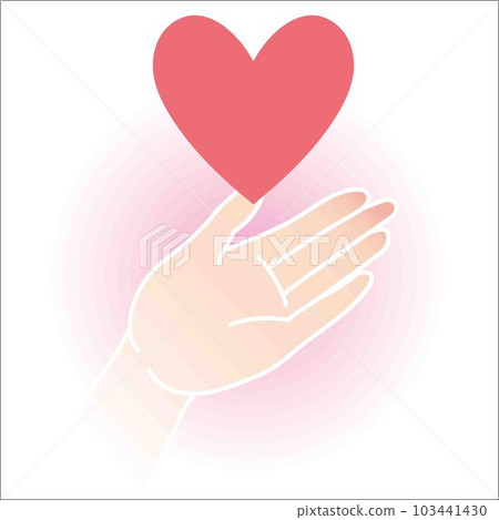 put heart on palm 103441430
