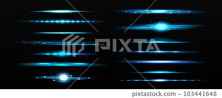 Horizontal blue sparkle light glow line divider Horizontal blue sparkle light glow line divider 103441648
