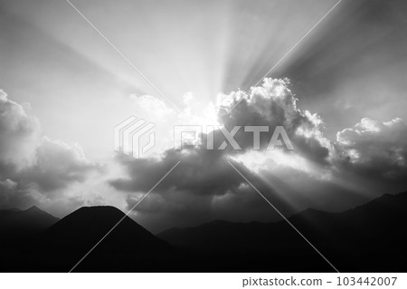 View of Mt. Batou and the fantastic sky from Chemolorawang 103442007