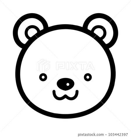 Hand Drawn cute bear in doodle style 103442397