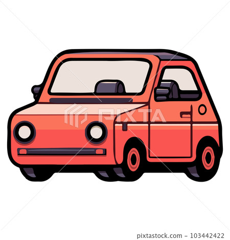 SUV car in flat line art style 103442422