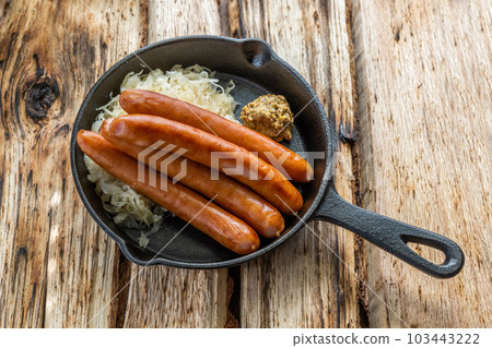 烤新鮮手工香腸照片 103443222