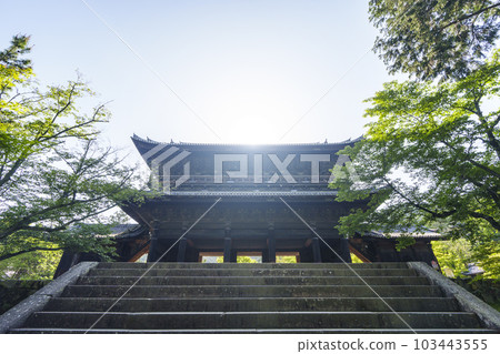 Kyoto, Nanzenji Sanmon Gate in the early morning, the season of fresh greenery 103443555