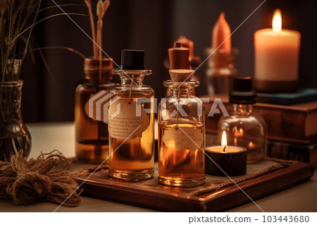 the essential oil in the style of atmospheric and moody lighting with Generative AI the essential oil in the style of atmospheric and moody lighting with Generative AI 103443680