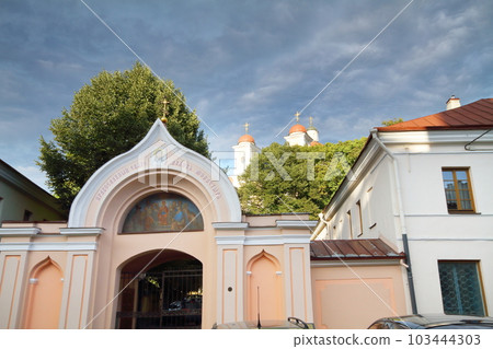 Vilnius Historic Center, a World Cultural Heritage site in Lithuania, the Northern European Baltic States, Holy Spirit Church, a Russian Orthodox church in the old town 103444303