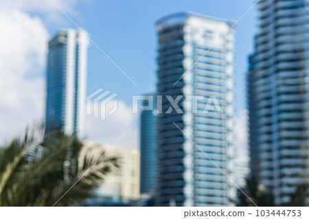 Dubai city - amazing city center skyline at suny day, United Arab Emirates blurred mockup Dubai city - amazing city center skyline at suny day, United Arab Emirates blurred mockup 103444753