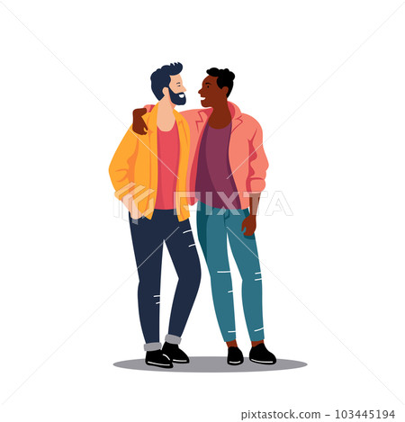 LGBT couple people. Cartoon flat vector illustration LGBT couple people. Cartoon flat vector illustration 103445194
