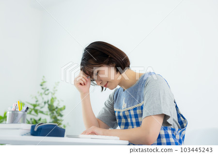 Nursery teacher desk work 103445243