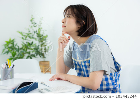 Nursery teacher desk work Nursery teacher desk work 103445244