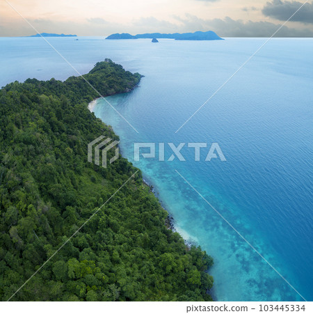 high angle view of beautiful nyang oo phee island andaman sea southern of myanmar one of most popular traveling destination high angle view of beautiful nyang oo phee island andaman sea southern of myanmar one of most popular traveling destination 103445334