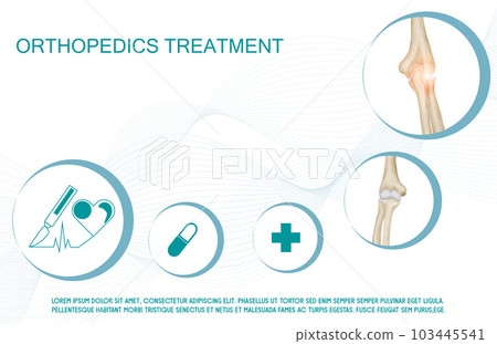 Technology for treatment of wrist elbow and arm joint bone injury. Abstract traumatology and orthopedics. Medical science in the hospital for body joints. 103445541