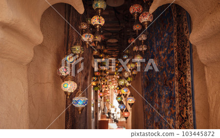 Al seef-old historical district with traditional Arabic architecture. 103445872