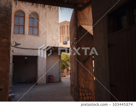 Al seef-old historical district with traditional Arabic architecture. 103445874